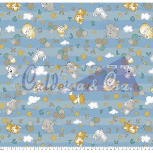 Bichinhos e Alfabeto cor 02 (Azul) 